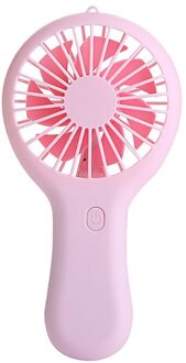 Handheld Usb Mini Wind Power Ultra-Stille En Handige Draagbare Fanes Student Kantoor Decoratieve Fan Met Batterij 4p3 Roze