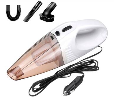 Handheld Vacuüm 12V Krachtige Cyclone Zuigkracht Draagbare Mini Stofzuiger Voor Auto Auto Thuis Huisdier Haar Cleaning Tools Nat droog Gebruik wit