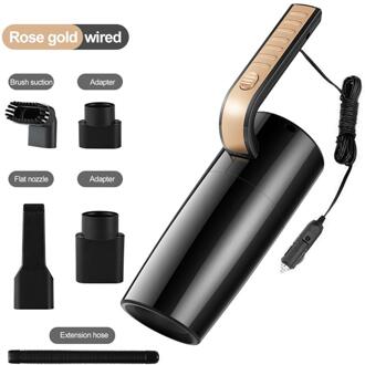 Handheld Vacuüm Draadloze Krachtige Cycloon Zuig Draagbare Oplaadbare 120W 12V 4500Pa Stofzuiger Quick Charge Voor Auto thuis goud