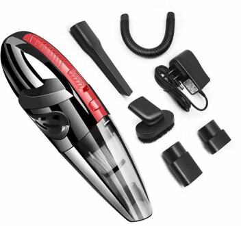 Handheld Vacuüm Draadloze Krachtige Cycloon Zuig Draagbare Oplaadbare Stofzuiger 6053 Quick Charge Voor Auto Thuis Huisdier Haar rood