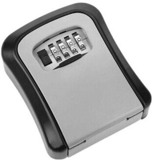 Handig 4 Digit Muur Gemonteerde Gebogen Key Card Wachtwoord Doos Master Key Doos Wachtwoord Slot Versierd Cipher Key Box