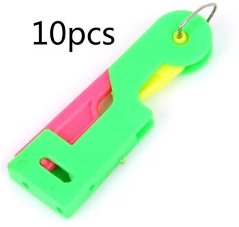 Handig Duurzaam Naald Threader Draagbare Automatische Naaldinrijger Te Gebruiken Naaien Gereedschap Willekeurige Kleuren 10stk willekeurig kleur