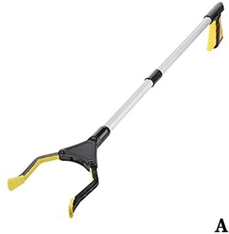 Handig Opvouwbare Kattenbakvulling Reachers Pickers Pick Vuilnis Pick Inklapbare Extender Grijper Up Grabber Tool Picker Gereedschap P6P4 A-geel