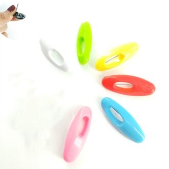 Handig Ovale Vorm Plastic Veiligheidsspelden Voor Vrouwen Vergrendeling Sjaal Gesp Craft Pins Multipurpose Kleding Naaien Pinnen willekeurig kleur 6stk