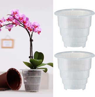 Handig Plastic Mesh Pot Orchidee Bloem Planter Container Tuinieren Decor FP8 15CM