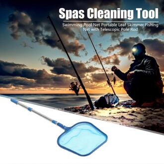 Handig Praktische Zwembad Netto Draagbare Blad Skimmer Met Telescopische Pole Kuuroorden Professionele Schoonmaak Tool