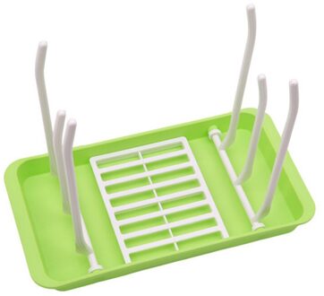 Handige Baby Fles Droger Rack Eenvoudige Boom Vorm Cleaning Droogrek Plank Keuken Voeden Houder Gereedschappen groen