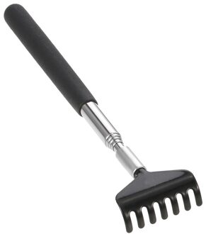 Handige Intrekbare Handgreep Vijf-Tand Zachte Massage Gereedschap Terug Scratcher Krassen Apparaat Voor Ouderen Hand Grip Verlichten Jeuk zwart