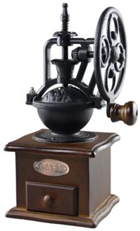 Handkoffiemolen Vintage Stijl Houten Koffieboon Molen Slijpen Reuzenrad Hand Koffiezetapparaat Machine