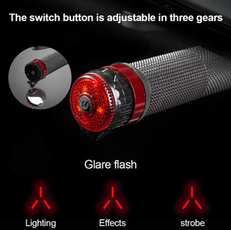 Handlebar End Mirrors Bike Handlebar End Adjustable Rearview Mirror With Warning Light Mirror Bike Bicycle Cycling Accessories