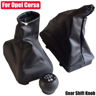 Handleiding 5 Speed Pookknop Leather Gaiter Boot Cover Handrem Case Voor Opel Tigra B (2004) auto Styling Auto Accessoires 3 stk