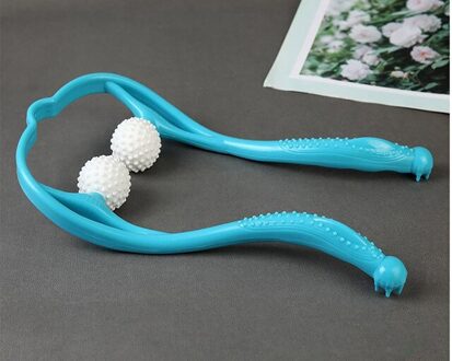 Handleiding Cervicale Wervelkolom Nek Schouder Body Hals Roller Massage Therapie Pijn Relief Ontspanning Gezondheidszorg Tool blauw