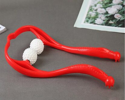 Handleiding Cervicale Wervelkolom Nek Schouder Body Hals Roller Massage Therapie Pijn Relief Ontspanning Gezondheidszorg Tool rood