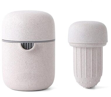 Handleiding Citroen Juicer Cup Mini Tarwe Stro Watermeloen Citrus Oranje Fruitpers Hand Druk Fruit Mixer Machine Keuken Tool Beige