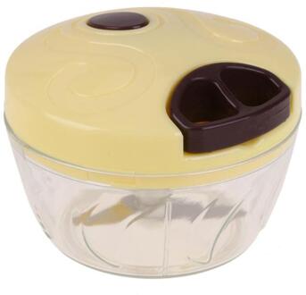 Handleiding Groente Fruit Chopper Cutter Processor Chopper Knoflook Cutter Fruit Twist Shredder Vlees Crusher Keuken Accessoires 12.5x8.5x8CM geel