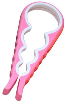 Handleiding Jar Fles Blikopener 4 In 1 Binnenste Rubber Twist Grip Multi-Size Voor Kinderen Ouderen Zwak handen Artritis roze