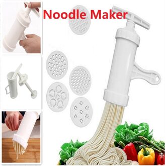 Handleiding Noodle Maker Druk Pasta Maker Machine Crank Cutter Kookgerei Met 5 Drukken Mallen Maken Spaghetti Keuken Koken Gereedschap
