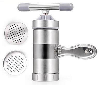 Handleiding Noodle Maker Huishoudelijke Pasta 'S Making Machine Presse Pastamachine Vruchten Juicer 5 Verschillende Mallen Rvs 2 Mold heads