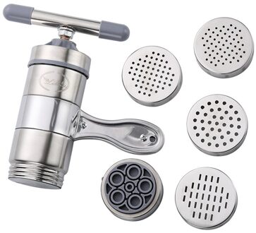Handleiding Noodle Maker Noodle Persmachine Roestvrijstalen Huishoudelijke Pasta Spaghetti Maker Met 5 Mal Voor Keuken Accessoires