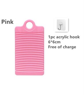 Handleiding Plastic Wasbord Dikker Antislip Hand Wassen Boord Kleren Huishouden Wasserij Stomerij Voor Badkamer Accessoires roze