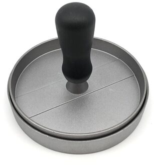 Handleiding Ronde Hamburger Vlees Druk Aluminium Non-stick Coating Schnitzels Mold Rundvlees Grill Burger Patty Maker Keuken Gereedschap zwart handvat