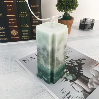 Handmade DIY Aromatherapy Candle Mold Cross Square Shape Durable Plastic Material Wedding Dinner Party Office Room Decor