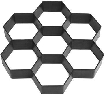 Handmatig Bestrating Cement Baksteen Beton Mallen Diy Plastic Path Maker Mold Tuin Steen Road Mold Tuin Decoratie zeshoek