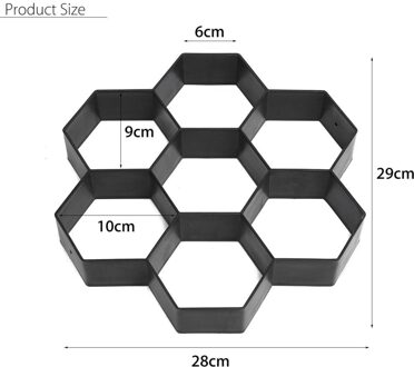 Handmatig Bestrating Mal Cement Baksteen Beton Mallen Diy Plastic Path Maker Mold Tuin Steen Road Mold Tuin Decoratie 2