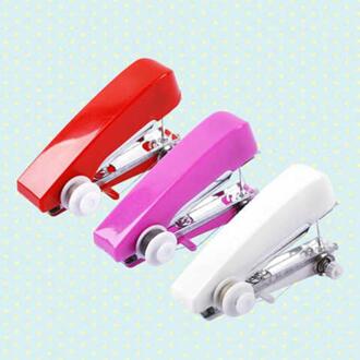Handmatige Bediening Draagbare Mini Naaimachine Creatieve Eenvoudige Naaien Gereedschap Home Reizen Kleine Borduurwerk Willekeurige Kleur