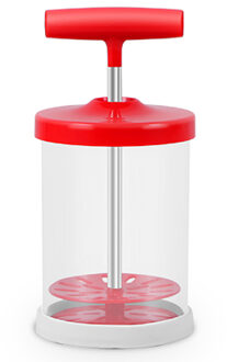 Handmatige Melkopschuimer Schuim Maker Koffie Melk Double Mesh Melk Creamer Foamer keuken accessoires gadget rood