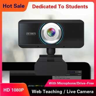 Handmatige Scherpstelling Hd Webcam 1080P 30fps Web Onderwijs Facebook Live Camera 360 ° Rotatie Usb2.0 Computer Camera Met Microfoon EU