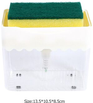 Handpers Zeep Organisator Keuken Tool Automatische Zeepdispenser Foam Spons Zeep Pomp Voor Home School Restaurant wit
