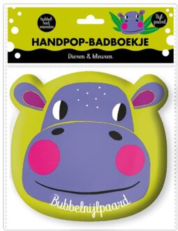 Handpop badboekje - Nijlpaard. Dieren en kleuren. 0+