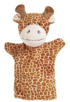 handpop Giraffe - 23 cm - poppen theater - dieren knuffels - Handpoppen Multikleur