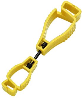 Handschoen Clip Holder Hanger Guard Arbeid Werk Klem Grabber Catcher Veiligheid Werk Stijlvolle Handschoen Grabber Clips Handige S #6 geel