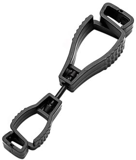 Handschoen Clip Holder Hanger Guard Arbeid Werk Klem Grabber Catcher Veiligheid Werk Stijlvolle Handschoen Grabber Clips Handige S #6 zwart