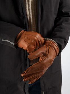 Handschoen Leer Camel Bruin - 10.5,8.5,9.5