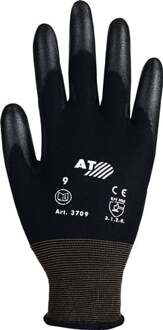Handschoen | maat 7 zwart | polyamide m. Soft-polyurethaan | polyamide m. Soft-polyurethaan | 12 paar - 3709/7 3709/7