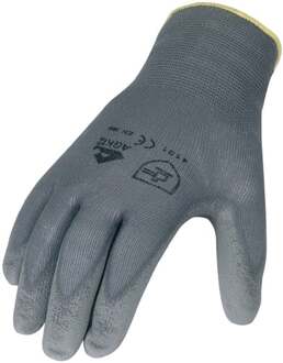 Handschoen | maat 8 grijs | EN 388 PSA-categorie II | nylon met polyurethaan | 12 paar - 3701/8 3701/8