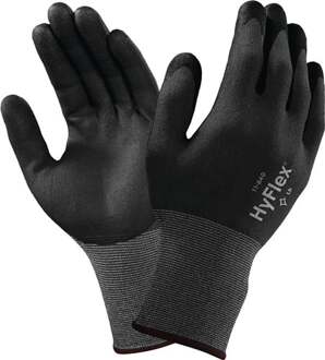 Handschoen | maat 8 zwart/grijs | EN 388 PSA-categorie II | nylon-Spandex m.nitrilschuim | 12 paar - 11-840-8 11-840-8