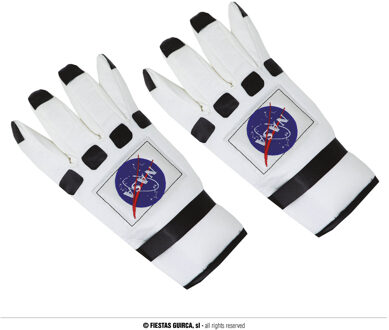 Handschoenen Astronaut Nasa Volwassenen Wit - Transparant, Multikleur - Print