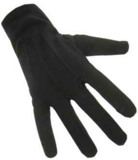 Handschoenen katoen kort zwart