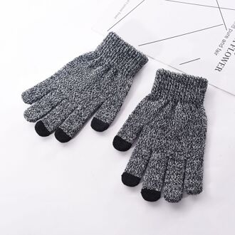 Handschoenen Mannen Effen Eenvoudige Warme Winter Dikkere Volledige Vinger Zachte Trendy Dagelijks Outdoor Touchscreen Wanten Heren Leisure 1