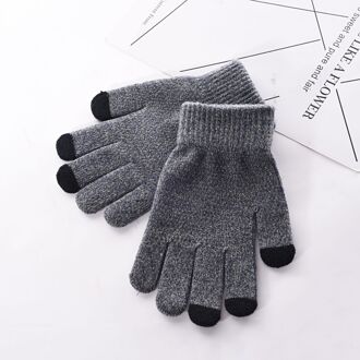 Handschoenen Mannen Effen Eenvoudige Warme Winter Dikkere Volledige Vinger Zachte Trendy Dagelijks Outdoor Touchscreen Wanten Heren Leisure 6