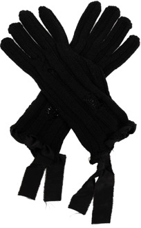 Handschoenen met vintage-effect MM6 Maison Margiela , Black , Dames - M,S