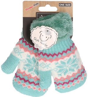 Handschoenen Nordic/mintgroen voor peuters
