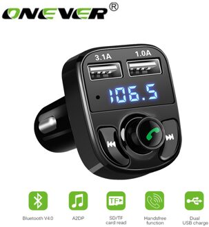 Handsfree Auto Draadloze Lcd Auto MP3 Speler Usb Charger Fm Modulator Stabiele Fm-zender Bluetooth Kit Auto Accessoires Tioodre