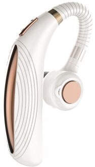 Handsfree Draadloze Bluetooth Headset Hoofdtelefoon Oorhaak Sport Oortelefoon Ergonomisch Oortelefoon Voor Slimme Telefoon Pc Laptop 02 wit