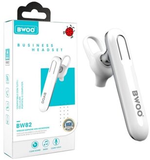 Handsfree Headset Met Bluetooth Bwoo BW-82 Wit