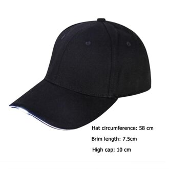 Handsfree Led Baseball Cap Sport Hoed Outdoor Jogging Hip Hop Camouflage Party Reizen Sport Nacht Wandelen Vissen Running Hoed zwart / accu
